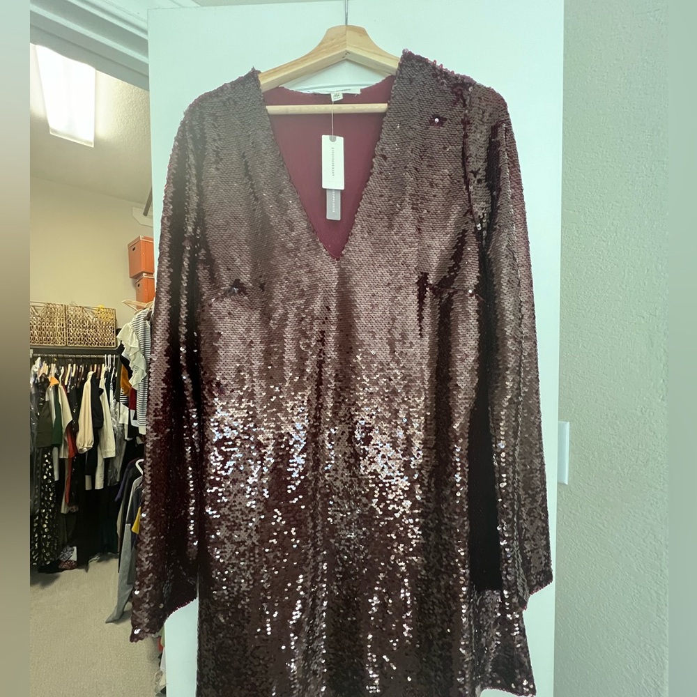 Sequin Anthropologie dress